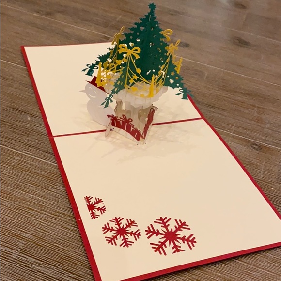 NWT pop up laser cut greeting card Christmas Tree - Picture 3 of 4